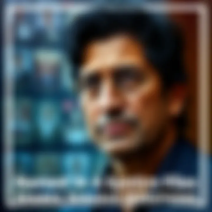 Deepak Chopra's portrait with a serious expression, highlighting the controversy surrounding his inclusion in Epstein files.