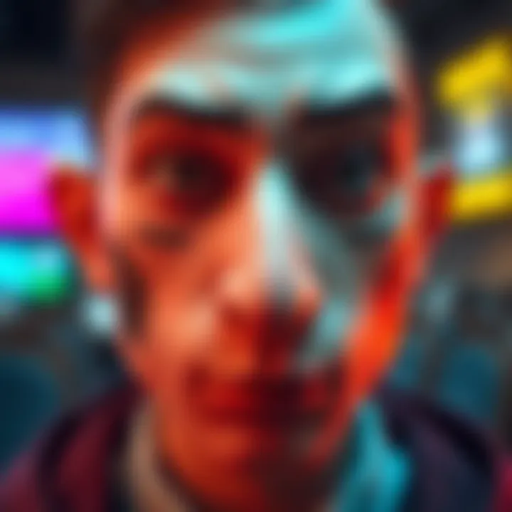 A digital representation of a character, featuring an exaggerated nose, showcasing deepfake technology's impact on visual media
