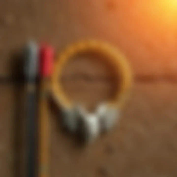 Symbols representing demigods and Artemis's hunters, like arrows and laurel wreaths, against a rustic background.