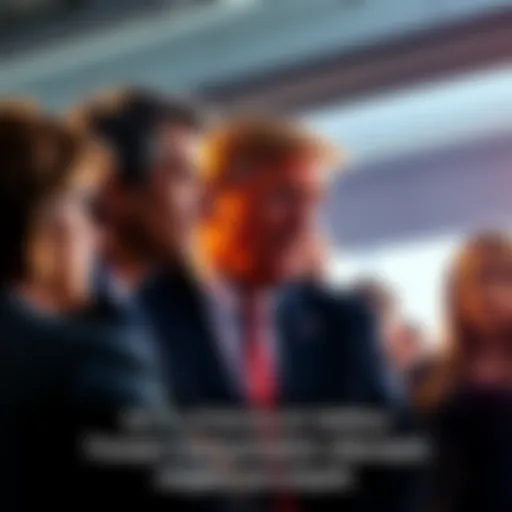 Group of people sharing opinions about conspiracy theories related to Donald Trump