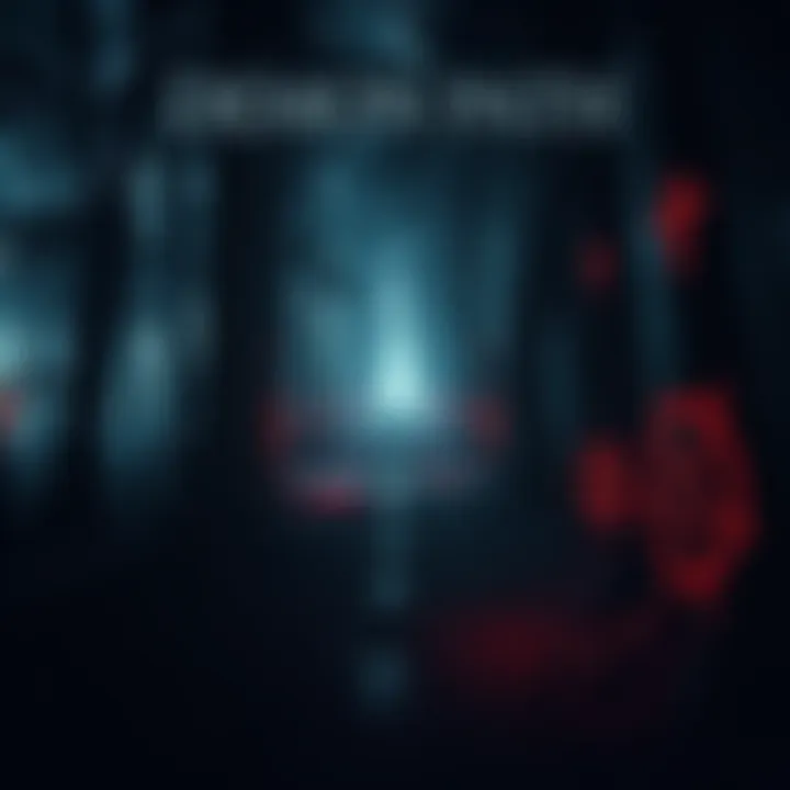 A dark forest path with symbols of demonolatry, Luciferianism, and Satanism along the way, representing choices and beliefs in the shadows.