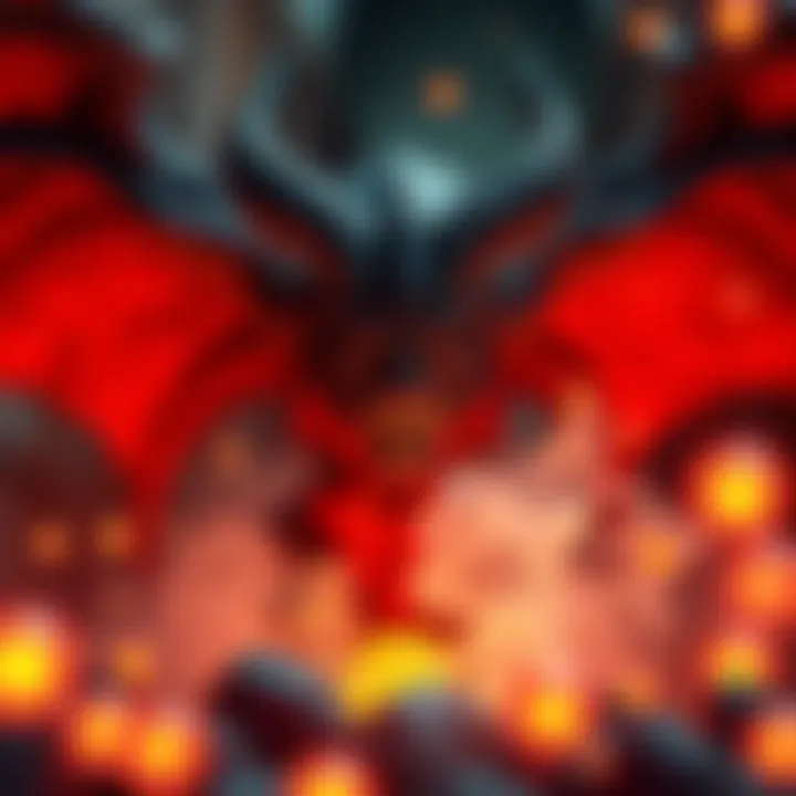 A mystical scene showing a demon surrounded by glowing orbs, representing extrasensory abilities like clairvoyance.