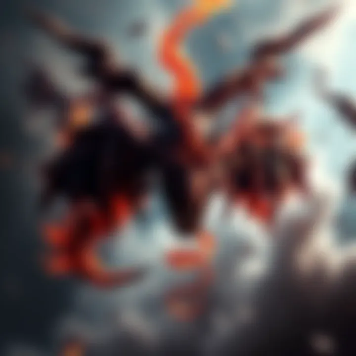 An artistic representation of demonolatry symbols and manifestation elements, showing the fusion of different belief systems in a harmonious way.