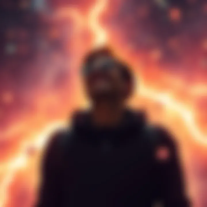 Person surrounded by uplifting visuals, representing personal transformation and achieving goals in November 2025