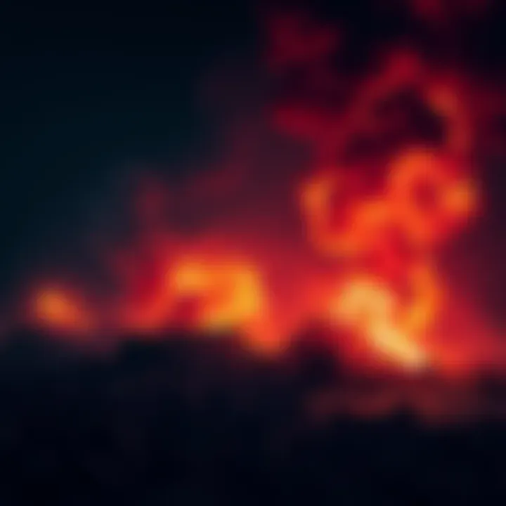 A dark, chaotic scene representing conflict on American soil with elements of war and destruction, emphasizing the potential for economic reset and recovery.
