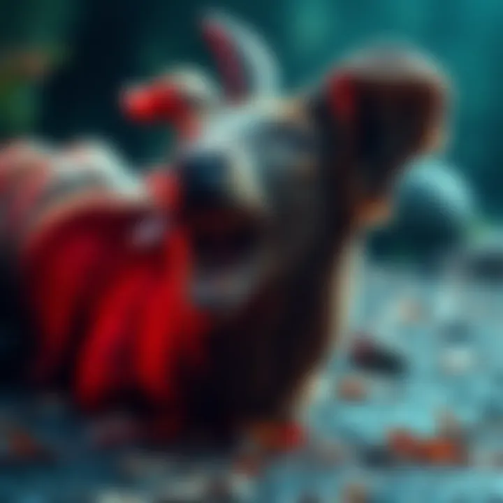 A shocking scene showing an animal with its head detached from its body in a natural setting, raising questions about its unusual death.