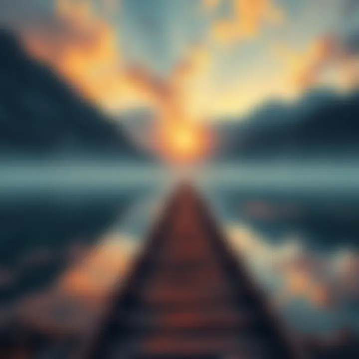 A tranquil landscape symbolizing personal growth and the journey of detachment