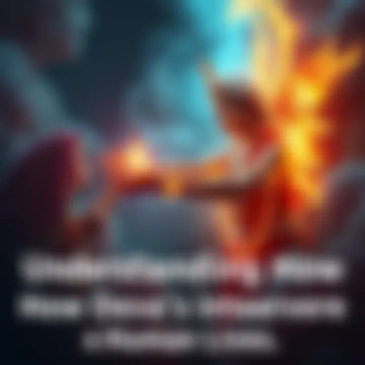 A deva, depicted as a glowing figure, reaches out to a person in need, symbolizing support and guidance.