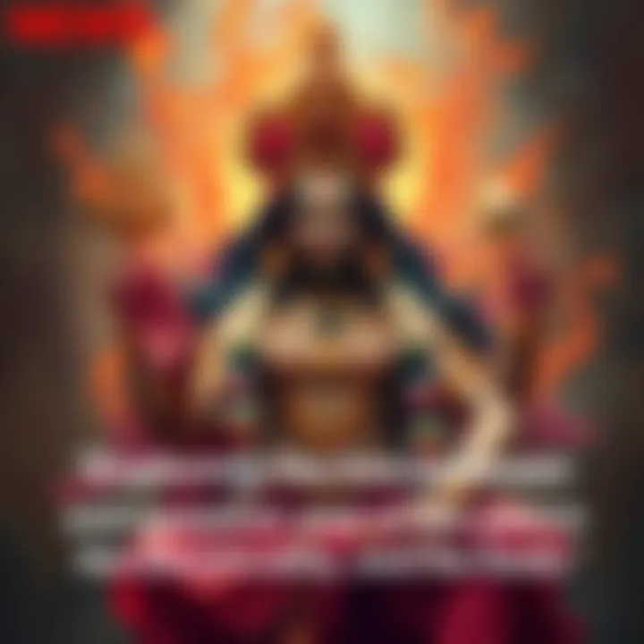 A vibrant painting depicting a deity with both reverence and sensual elements, showcasing the blend of devotion and attraction.