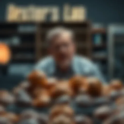Dexter's dad humorously claims, 'I am your father' while surrounded by muffins, blending a classic movie quote with a playful theme.