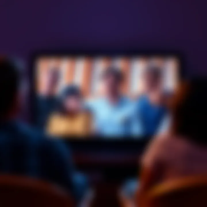 A TV screen showing a Dianetics commercial with viewers looking puzzled and concerned.