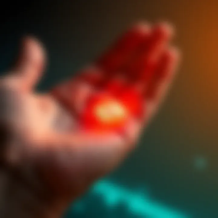 A close-up of a hand showing a digital chip implant under the skin, symbolizing the controversy around technology and privacy in Sweden.