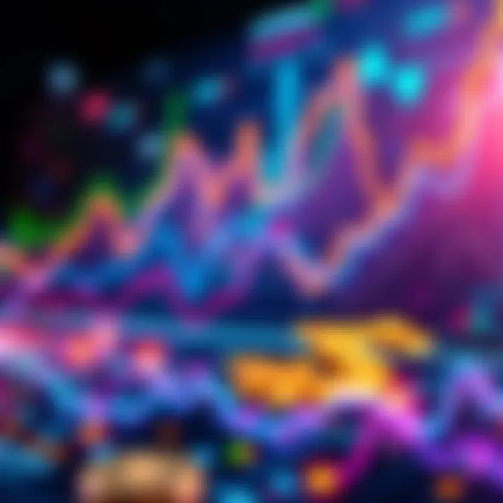 Visual representation of digital currency trends in 2026 with graphs and currency symbols
