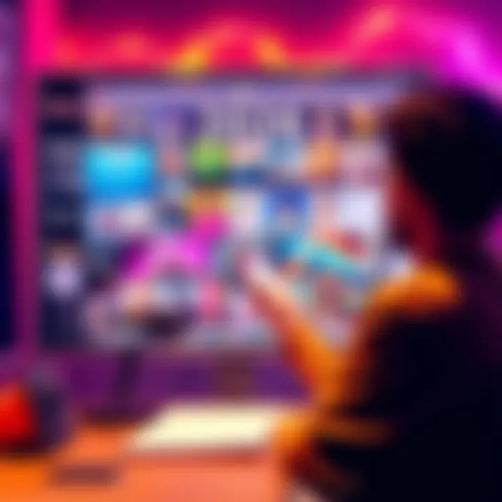 A person creating a digital manifestation board on Pinterest, showcasing goals and aspirations for 2026 with colorful images and words.