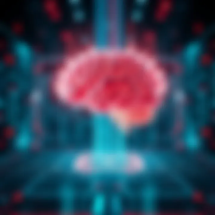 A digital representation of a human brain being transferred into a computer interface, illustrating the idea of mind uploading and consciousness transfer.