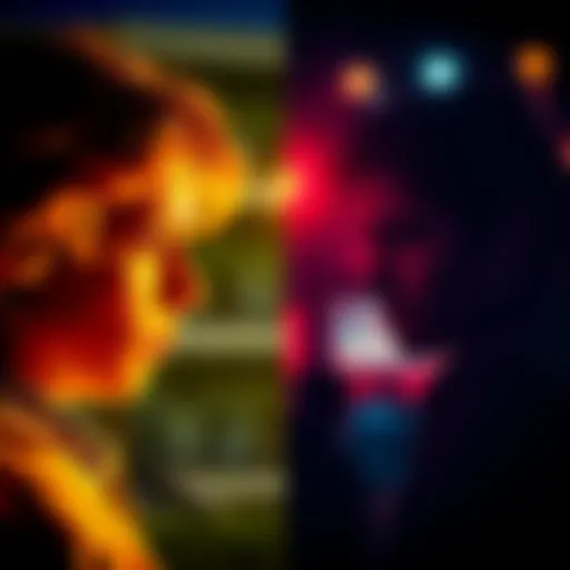 A side-by-side comparison of original and digitally enhanced PG film footage showing differences in clarity and quality.