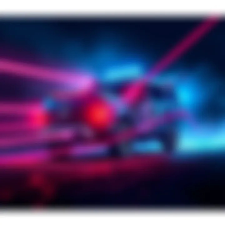 Direct Energy Weapon Concept A conceptual illustration of a vehicle using a Direct Energy Weapon to target individuals with energy streams.