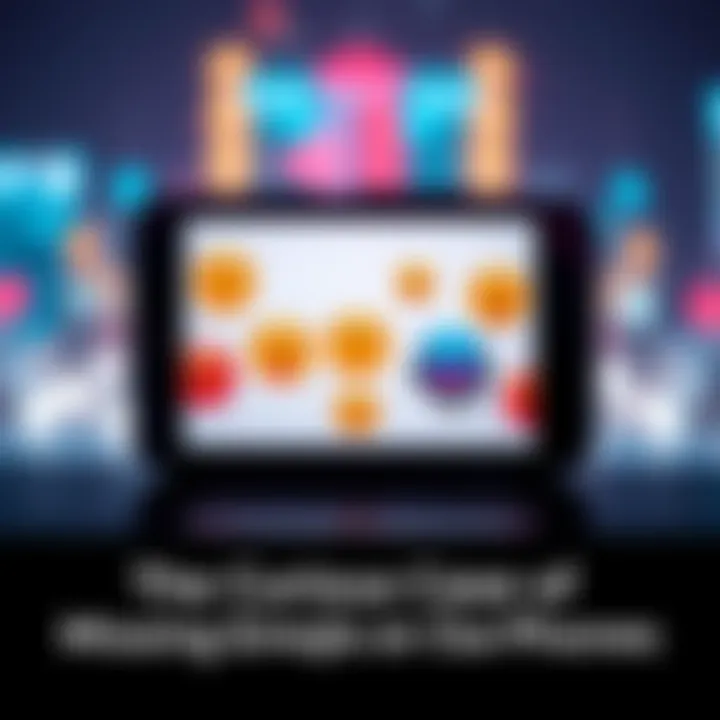 A smartphone screen showing missing emojis, including a hiker and hacker icon, with puzzled expressions around it.