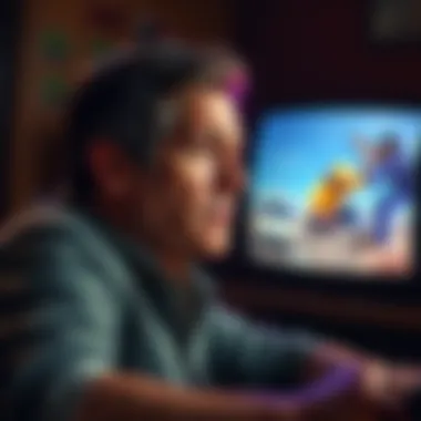 A person looking frustrated while watching a treasure hunting show on TV