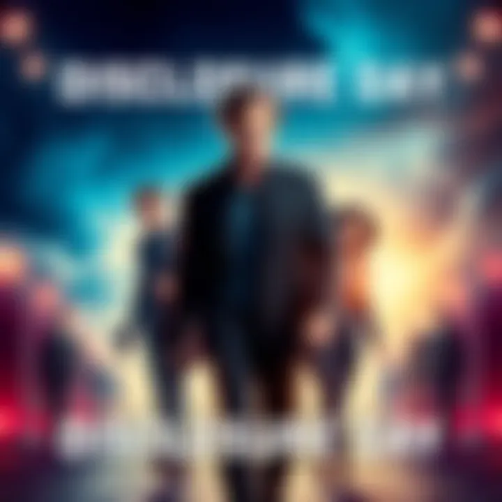 Promotional poster for Disclosure Day featuring the main cast and a dramatic background scene.