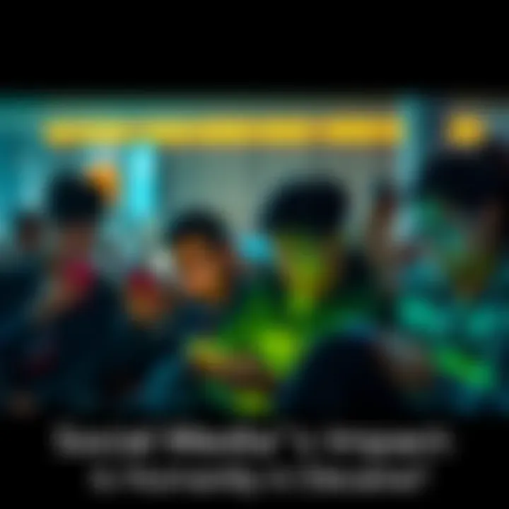 A group of people sitting together but looking at their phones instead of interacting with each other, showing social disconnection in a digital age.