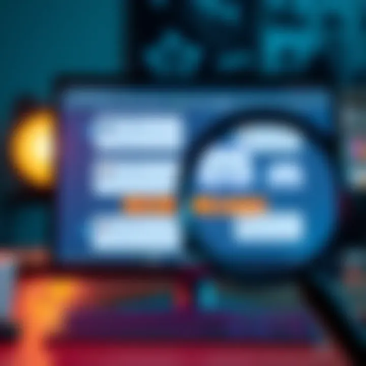 Graphic showing a computer screen with Discord messages and a magnifying glass to signify investigation