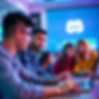 A group of diverse people chatting online, sharing thoughts and supporting each other in a Discord server setting.