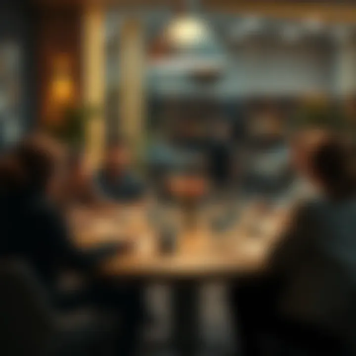 Discussing Pain and Suffering A group of people sitting around a table sharing thoughts on pain and emotional struggles related to the broken bone theory.