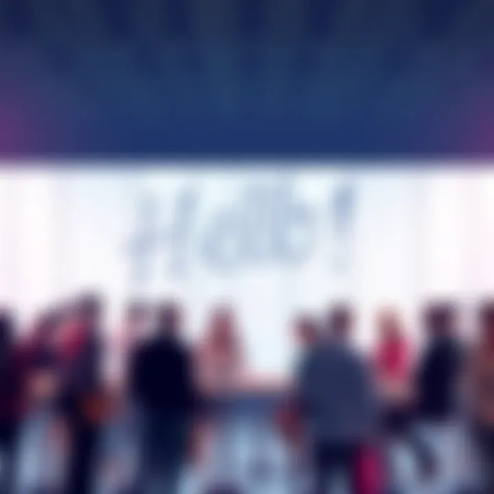 People engaged in a conversation about the phrase 'Hello. What are these?'