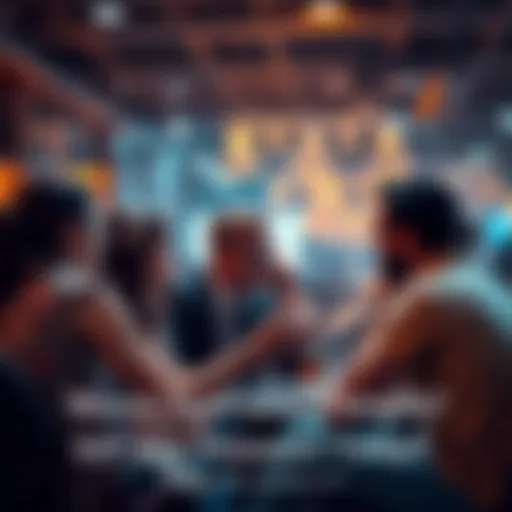 A group of people engaged in stimulating conversation, sharing ideas and thoughts in a welcoming environment.