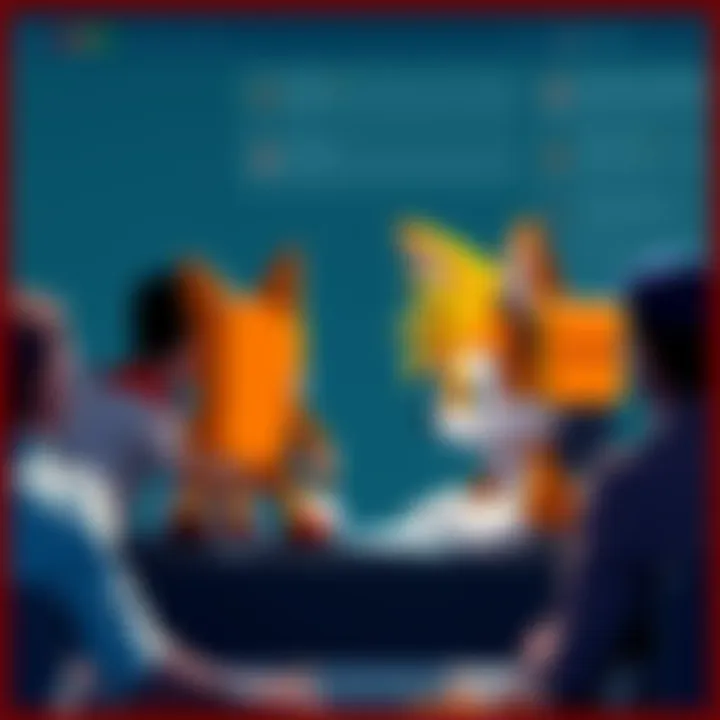 A group of people discussing their experiences with subliminals, focusing on transforming into a character named Tails, surrounded by posts and comments on a user board.