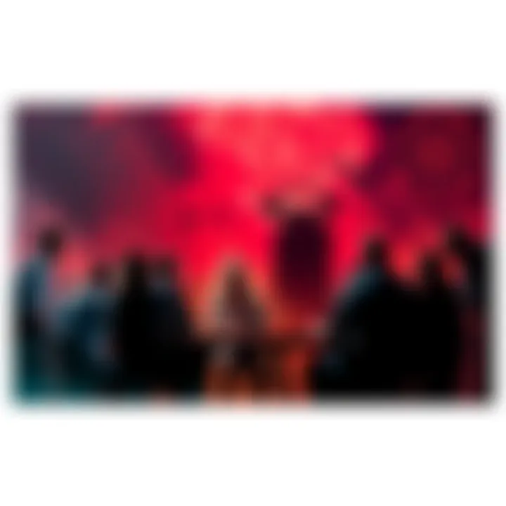 Discussion on Demons People engaged in a discussion about demons, with images of pagan symbols and shadowy figures in the background.