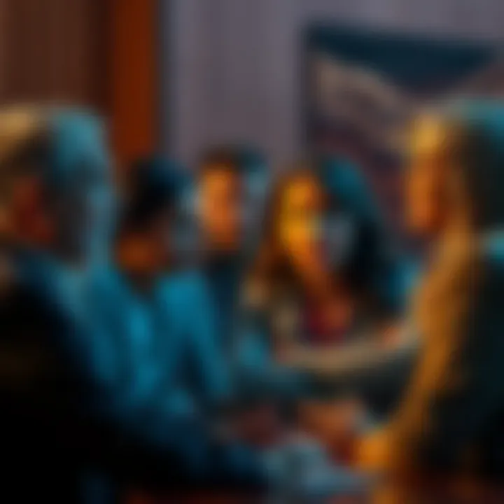A group of people engaging in a serious discussion about euthanasia, with expressions of concern and contemplation on their faces.