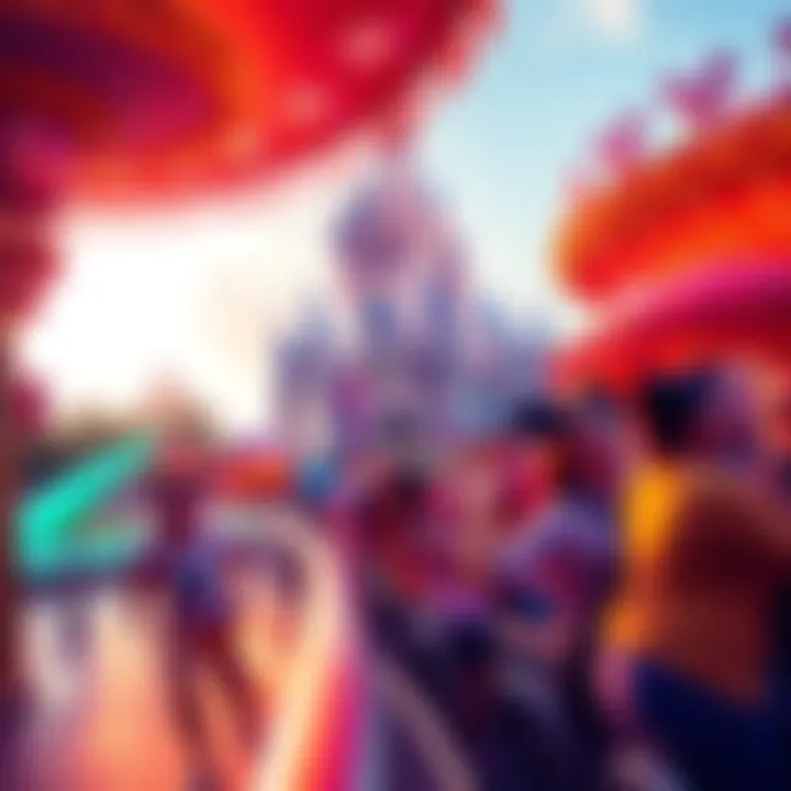 Visitors enjoying a new attraction at Disney World, featuring exciting rides and vibrant decorations