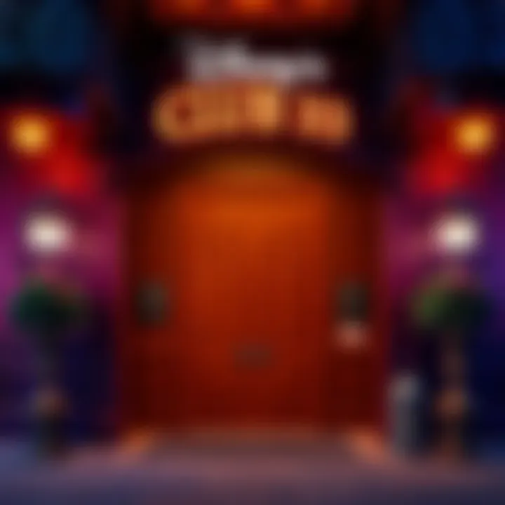 The entrance of Disney's exclusive Club 33, featuring elegant decor and a hidden door in New Orleans Square, Disneyland.