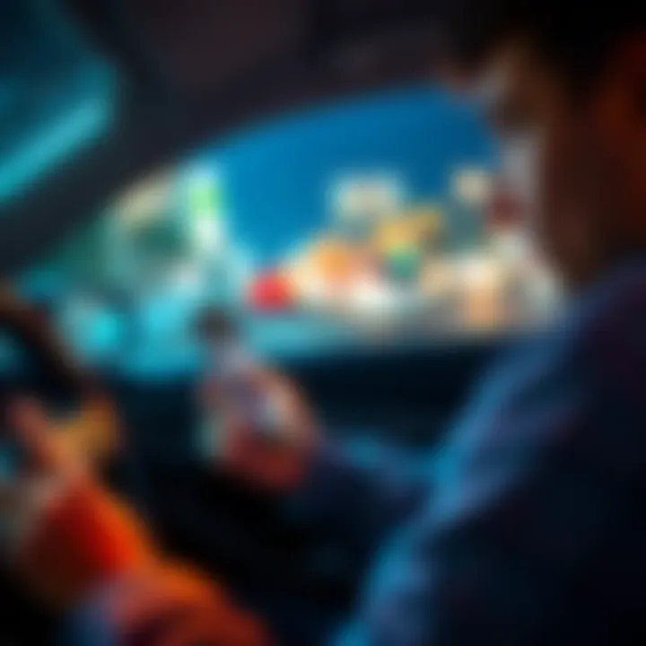 A person looking surprised at their phone while driving, showing evidence of a social media post appearing unexpectedly.
