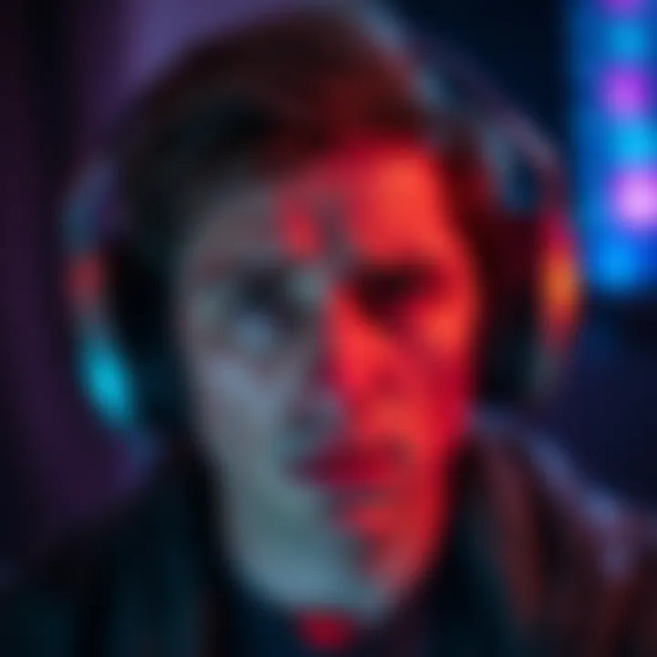 Individual appears anxious while wearing headphones, showing signs of fatigue and concern about playlist effects