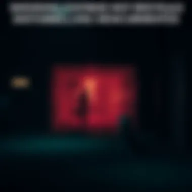 A darkened area showing unsettling visual elements captured in recent footage, hinting at a troubling encounter.
