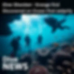 Divers examining an unusual object underwater, surrounded by marine life.