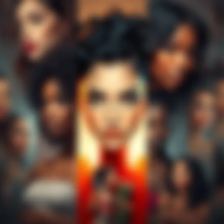 A collage of people of different ethnicities and body types showcasing beauty in various styles and settings.