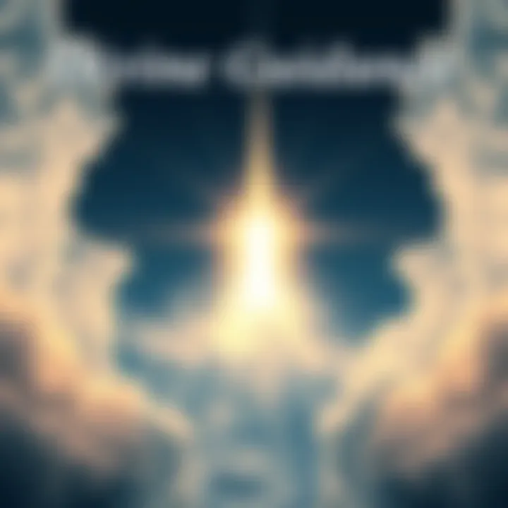 A serene landscape with a bright light breaking through clouds, symbolizing hope and divine support amidst struggles.