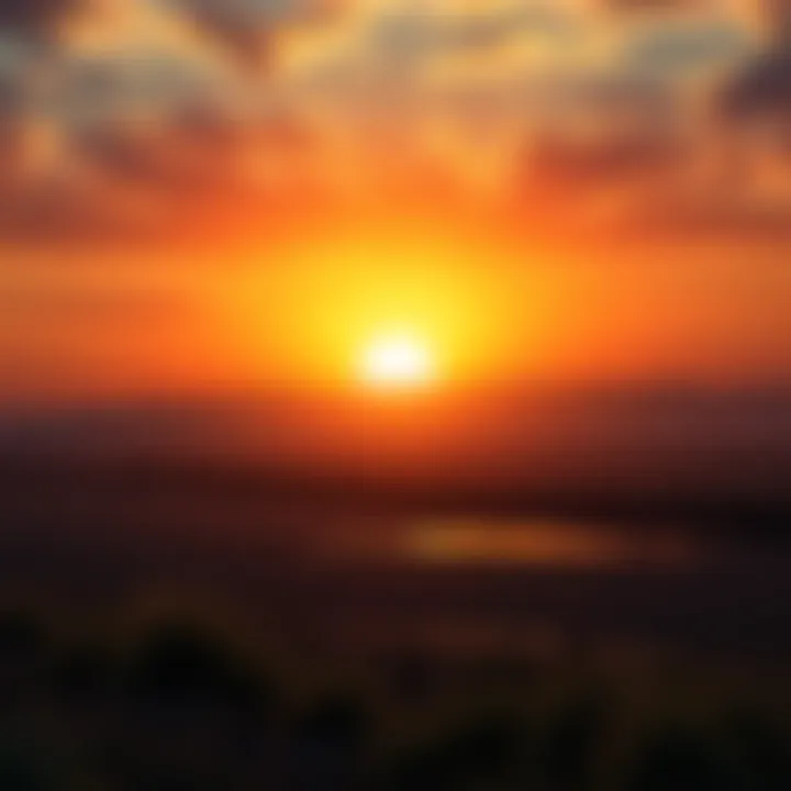 A peaceful scene depicting a sunrise over a calm landscape, symbolizing the awakening of divine masculine energy after a period of surrender.