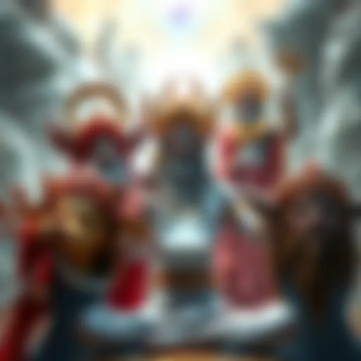 A collection of symbols representing various gods from different cultures, showcasing the diversity of polytheism.