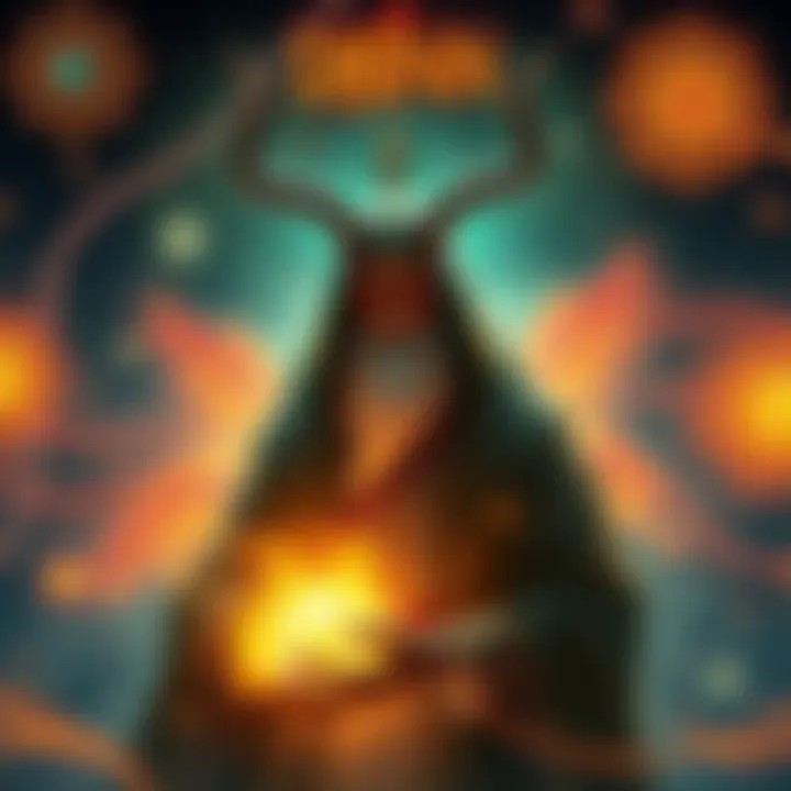 Djinn King Maymun Abu Nuh Artistic depiction of Djinn King Maymun Abu Nuh surrounded by mystical symbols and glowing lights