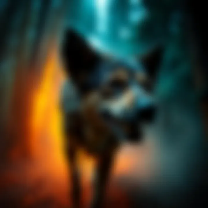 Clear photograph showing a dog-like creature in a forest setting, sparking debate on its nature.