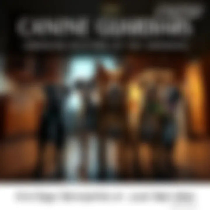 Canine Guardians: Unraveling Mysteries of the Unknown A group of four dogs standing alert in a dimly lit kitchen, conveying a sense of unease as paranormal events unfold.