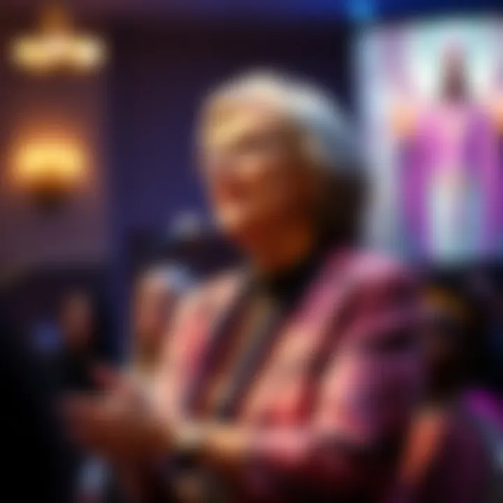 Dolores Cannon speaking at an event about soul planning and spiritual journeys