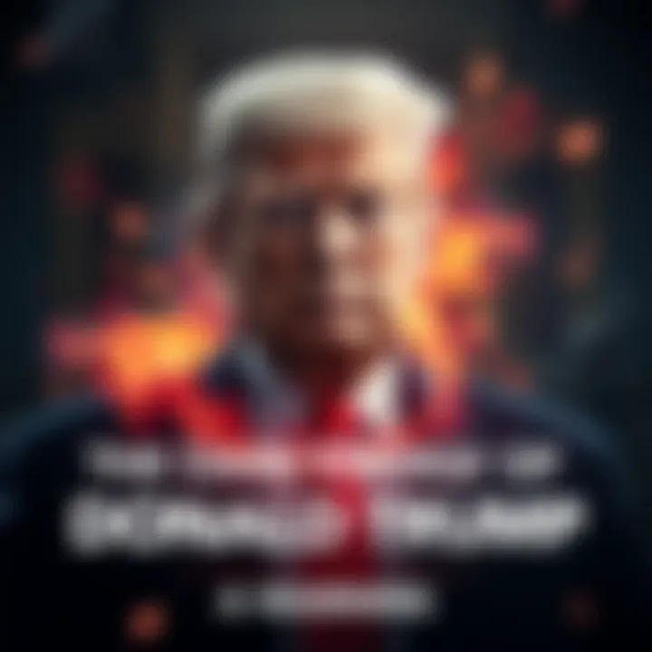 Donald Trump standing with a focused and intense expression, surrounded by a glowing aura, symbolizing his impactful energy in politics.