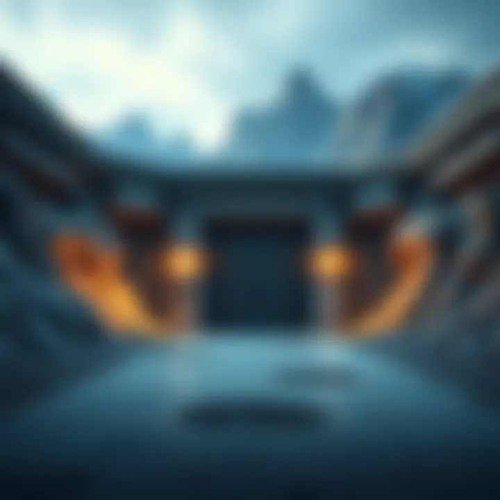 Alleged doors leading to the underground S4 facility surrounded by mountains