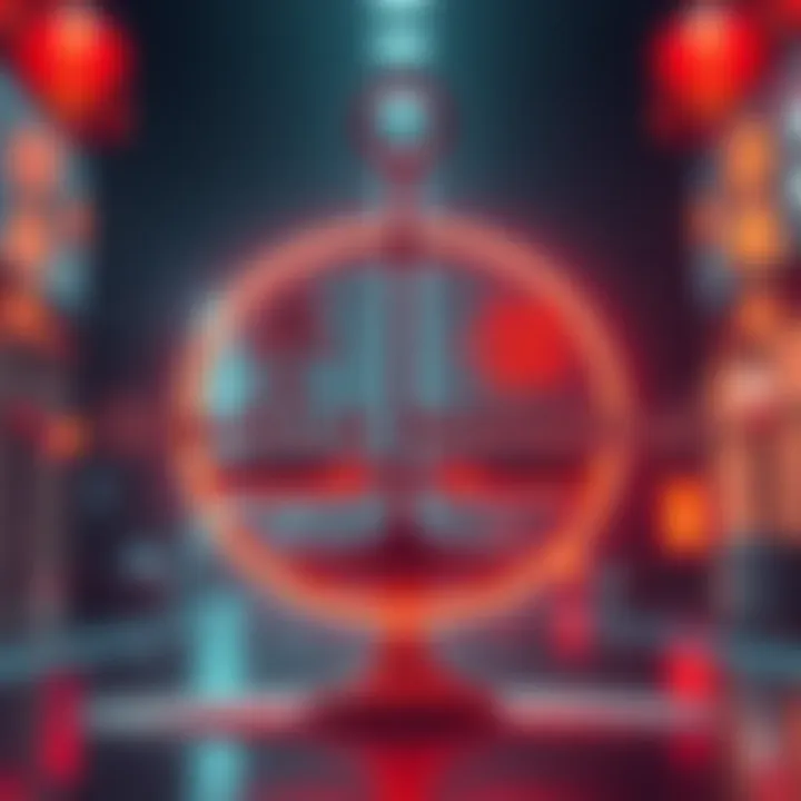 Visual representation of the term 'double weighted' showing two contrasting symbols representing duality and balance, with text elements in English and Chinese.